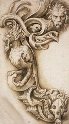 Pergaminho Grotesco (caneta e tinta marrom no papel)